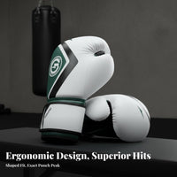 Wrist Support Muay Thai Training Gloves Thickened Padding Muay Thai Gloves Shock Absorbing Combat Sports Gear Long-Lasting PU Leather for Children, Young Adults, Women