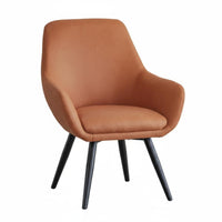 Upholstered Barrel Chair Light Luxury Design Upholstered Rounded Armchair Performance Material Modern Appearance for Living Room