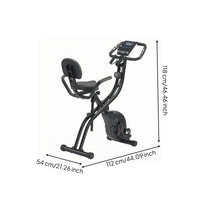 Folding Exercise Bike Backrest Foldable Exercise Bike Padded Seat for Home Gym