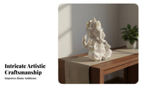 Auspicious Symbol Ganesha Statue Ideal Gift Elephant God Figurine Finely Detailed Imitation Marble Hindu Deity Sculpture High-Quality Resin for Indian Culture Lovers, Mindful Movement Practice Practitioners, Home Altar, Office Desk, Housewarming