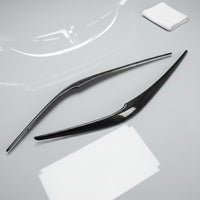 2 Pieces Headlight Eyebrow Trim Self Headlight Decoration Strip Easy Installation Front Light Decoration Strip