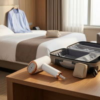 Foldable Handheld Steamer Portable Steamer with Stainless Steel Panel Compact Steam Iron 1000W for Apartment