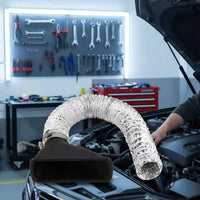 Carbon Fiber Pattern Air Duct Kit Universal Fit Carbon Fiber Pattern Air Funnel Easy to Install for Race Track