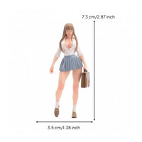 Hand-Painted Girl Figurine Miniature Display Doll Figure Small Handbag Collectible