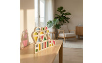 24 Pieces Blocks with Acrylic Inserts Child-Led Translucent Building Blocks Toy Natural Wood Open-Ended for Preschoolers