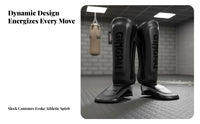 2 Pieces Shin Instep Guards Shock Absorbing Muay Thai Leg Guards Thickened Padding Spar Arena Shin Pads for Adults, Fighting Artists, Training, Gym