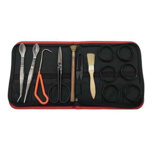 Bonsai Tool Kit Outdoor Bonsai Tools with Roll-up Case Long-Lasting for Workshop