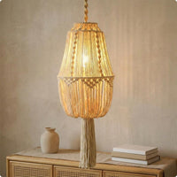 Boho Suspended Light Shade Handmade Home Lighting Woven