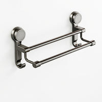 Bedroom Towel Bar and Hanging Rack for Washbasin, Space Aluminum Bathroom with No Drill Suction Cup Installation