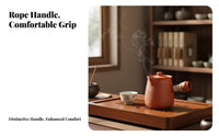 High-Temperature Fired Chinese Design Tea Warmer Set Heat-Resistant Ceramic Teapot with Candle Heater Handmade Teapot Warmer Set Built-in Strainer for Gift Givers, Home Entertainers, Adults, Living Room, Office, Kitchen
