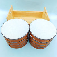 Drum with Holder Foldable Wooden Hand Drum Versatile Percussion Instrument for Beginners