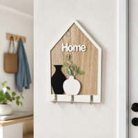Wedding Gift Vase, Wooden Single Flower Vase, Wall-Mounted, Frame House Style, Modern Design