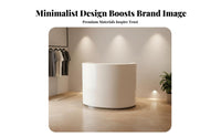 Checkout Counter Varnished Surface Ed Finish Small Front Counter Versatile Register Stand for Receptionists, Store Managers, Boutique, Medical Office