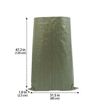 Woven Polypropylene Debris Sacks, Garden Waste Bags for Soil and Cement, 50kg Load Capacity Tear-Resistant Reusable Construction Storage Bag