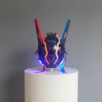 Cyber-Aesthetic Face Guard Helmet With | Futuristic, Full-facial covering, for Cosplay