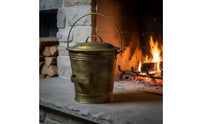 Fireplace Ash Pail Side Handle Ash Pail Heavy-Duty for Outdoor