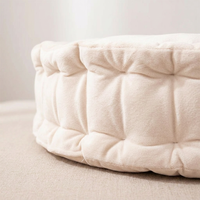Round Floor Cushion, Thick Seat Pad for Living Room Floor, Meditation Cushion Ad #variant:Off-White