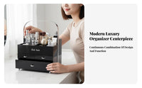 2-Tier Stand with Drawers Multi-Purpose 2-Tier Drawer Rack Space-Saving