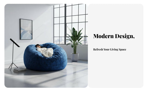 Cozy Sumptuous Round Beanbag Shell Comfy Giant Lazy Sofa Cover Oversized Giant Lazy Sofa Shell Long-Lasting for Students, Families, Living Room, Lounge Area, Reading Nook, Playroom