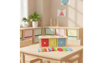 Educational Shape Sorter with Drawers Easy to Grasp Drawer Box with Shape Blocks Safe Child-Led Learning Drawer Toy Sensory for Preschoolers, Toddlers, Kids, Classroom, Playroom