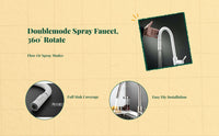 360° swivel pull-down faucet
