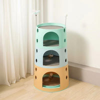 Cat Tree Condo with Scratching Pad and Ventilation