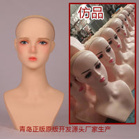 假发店模特头日韩头模cos仿真假人头双肩半身项链耳环拍照模型头