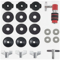 Noise Reduction Cymbal Replacement Parts Set Metal Washers Cymbal Hardware Kit Wing Nuts Drum Accessory Kit Plastic Caps