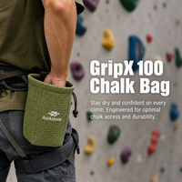 Climbing Chalk Bag, Bouldering Chalk Bag with Drawstring Closure, Abrasion Resistant Textile, 16x13x6cm for Rock Climbing