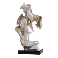 Modern Abstract Couple Statue Elegant Kissing Couple Statue Contemporary