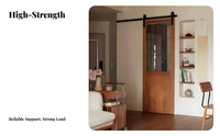 Barn Door Hardware Kit American Design Sliding Barn Door Sliding Door Set Smooth and Quiet for Kitchen, Washroom, Balcony