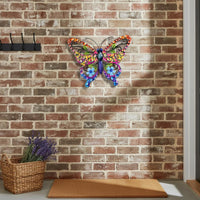 Iron Butterfly Wall Decor Raised Body 3D Butterfly Wall Decoration for Outdoor