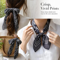 70cm Square Silk Scarf for Women - Fashionable All-match Necktie for Spring, Autumn, and Winter