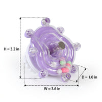 Parakeet Rotating Wheel Enrichment Toy, Bird Cage Gnaw Toy with Suction Cup, Sound Toys for Parrot Entertainment