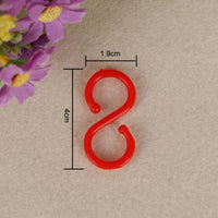 Plastic S Hook Space Saving S-Shaped Plastic Hook Long-Lasting for Supermarket