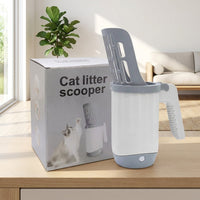 Waste Collector with Built-in Bin, Portable Debris Sifter with Rectangular Holes, Multi-Functional Tool for Waste Trays