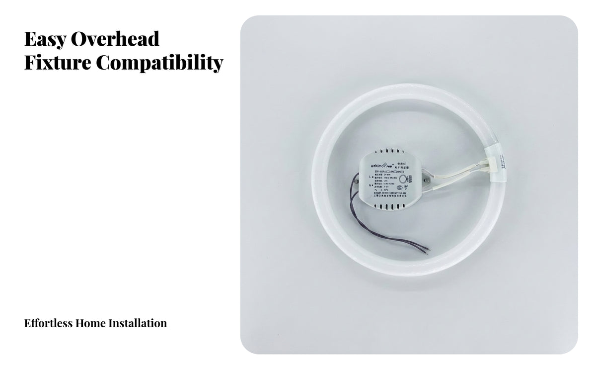 Circular Tube with Four-Pin Connector | Smooth cylindrical-shape, Daylight White,   circular Tube, for overhead Lights