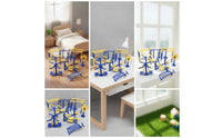 10 Pieces Tiny Dollhouse Gym Set Freestanding Miniature Fitness Equipment Assembled Fitness Equipment Set Glossy for Collectors, Crafters