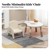 Height-Adjustable Toddler Chair Non-Slip Feet Kids Armchair Ergonomic Design
