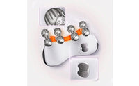Handheld Face Massager with Rollers EMS Microcurrent Face Roller Warm Facial Massager with Rollers LED for Women, Skin Maintenance Routine