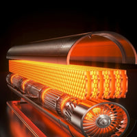 Digital Wall-Mounted Heater Touch Screen Bladeless Heater Space-Saving Quiet for Bedroom