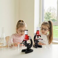 Microscope Toy with Accessories Educational Toy Microscope with Phone Holder Science Kit STEM Beginner-Friendly for Beginners