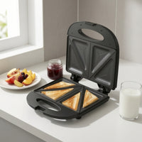 Compact Sandwich Maker with Indicator Lights Countertop Electric Sandwich Press Easy Cleaning Breakfast Maker with Textured Plates Quick Heating for Busy Professionals, Students, Small Kitchens, Dorm Rooms