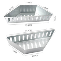 Coals Basket Galvanized Steel BBQ Coals Basket Ventilated Design Barbecue Tool