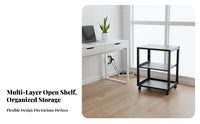 1 Open Frame Rack Adjustable Network Rack Multi-layer Equipment Shelf Mobile Unit Steel Construction Suitable for IT Professionals Home Workspace Studios