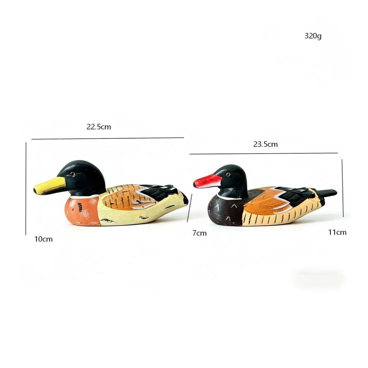 Colorful Mallard Duck Figurine Vivid Shape Garden Ornament for Study Room