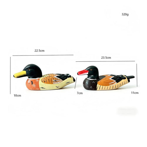 Colorful Mallard Duck Figurine Vivid Shape Garden Ornament for Study Room
