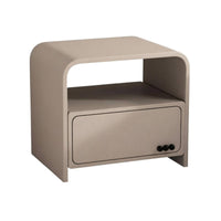 Small Storage Stand with Drawer and Shelf Curved Edges for Homeowners, Students