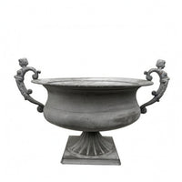 Award Urn Planter Stand Pedestal Base Vintage-Style Planter Holder Aged Finish