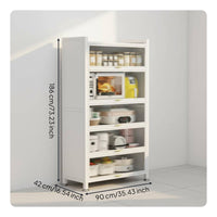 Multi-Tier Storage Cabinet Dust-Proof Freestanding Pantry Cabinet Large Capacity